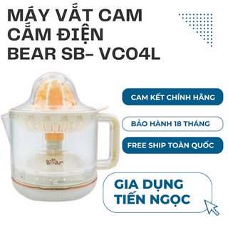  Máy Vắt Cam Tự Động Bear SB-VC04L 5 Mức Độ Ép Xoay 2 Chiều Với 3 Đầu Vắt Linh Hoạt 