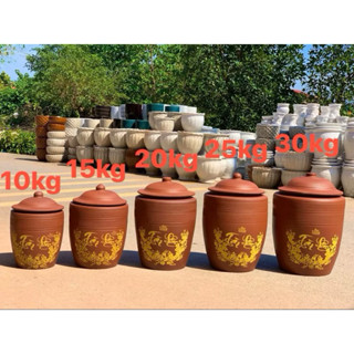 Hũ gốm đựng gạo chống ẩm Bát Tràng, giữ gạo khô ráo lâu dài