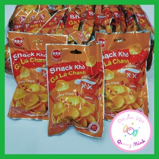 Bán sỉ Snack khô gà lá chanh Minh Châu foods bịch 30 gói 26g giòn sụn thơm cay ngon hấp dẫn, đồ ăn vặt hot nhất