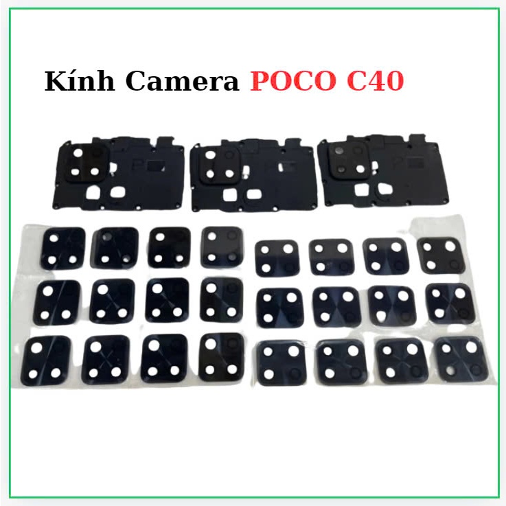Kính camera Poco C40,kính + vành