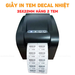Decal in tem mã vạch nhiệt 35x22 [2 Tem - 20m - 1600 Tem]