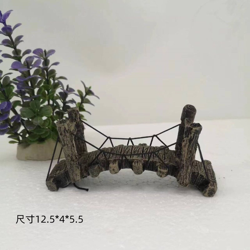 mô hình cầu dây treo trang tí terrarium,bán cạn; tiểu cảnh