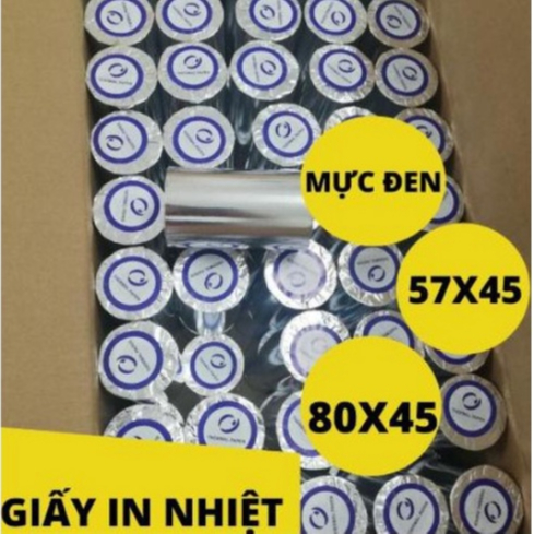 [THÙNG 100 CUỘN] Giấy in bill K80x45 giấy in nhiệt K80 giấy in hóa đơn K80*45 K80x45mm giấy nhiệt [T