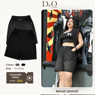 Quần Ngố Jean Bigsize 58-90kg Quần Short Nữ Lưng Cao Eo Nhún Thun 2 Bên Tôn Dáng 2 Màu Đen Xám Basic