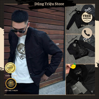 Áo Khoác Nam DG Thiết Kế Túi Ngực In Chữ Nổi SIêu Đẹp - Áo Gió Nam Boy Phố Cao Cấp Siêu Ấm