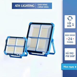  Đèn Năng Lượng Mặt Trời 300w 4 bóng Siêu Sáng Thời Gian Sáng Lên Đến 10h sạc năng lượng và điện lưới 