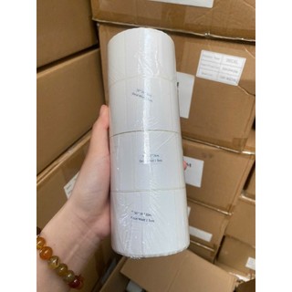TEM IN TRÀ SỮA 50x30 TRÀ CHANH ( Giấy in tem nhiệt 50x30mm) DECAL NHIỆT 50*30 TEM MÃ VẠCH 5x3 5*3 [ CUỘN 30 MÉT ]