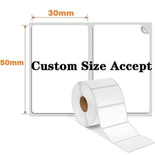 TEM IN TRÀ SỮA 50x30 TRÀ CHANH ( Giấy in tem nhiệt 50x30mm) DECAL NHIỆT 50*30 TEM MÃ VẠCH 5x3 5*3 [ CUỘN 30 MÉT ]