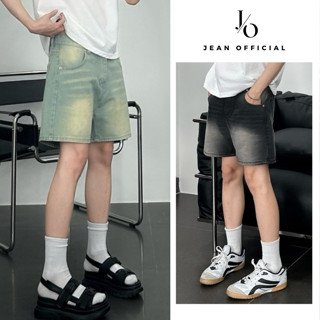Quần Short Jean Nam 2 Màu Xanh Đen WASH RETRO Quần Đùi Bò Short Nam Ống Rộng Form Ngắn Trên Gối MIAA