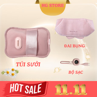 Túi sưởi ấm (chườm nóng) cao cấp Warm Together HZ08 giảm đau bụng , thư giãn giữ ấm cơ thể sạc 10phút hoạt động 10 tiếng