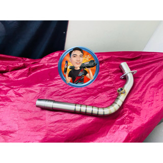 Cổ Pô Vespa Prints Cảm Biến Lớn Inox 304 Sài Pô Zin Tặng Khâu Nối Inox