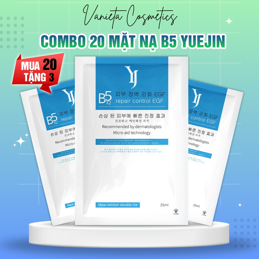 Mặt Nạ B5 Yuejin Repair Control EGF YUEJIN 20 Miếng Phục Hồi Và Cấp Ẩm Cho Da