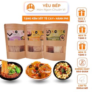  Combo 3 Vị Bún Miến Mỳ Mịn Trộn Xốt Tê Cay Miến Ăn Liền Tiện Lợi Dẻo Dai Mềm 125g - Yêu Bếp -- Món Ngon Chuẩn Vị 