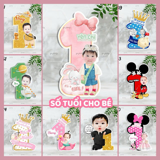 Số Tuổi Kèm Chibi Sinh Nhật Cho Bé
