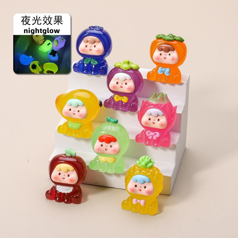 Nukids diy Túi mù Moi trong 8 màu phát sáng trong bóng tối size 4cm.