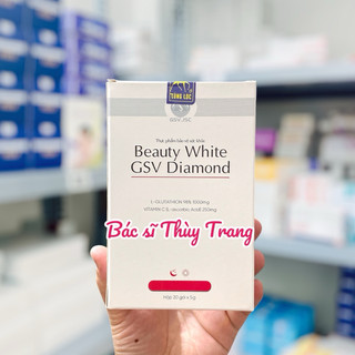 Cốm sủi hỗ trợ trắng da, chống lão hóa, giảm thâm nám, tàn nhang Beauty White GSV Diamond - 20 gói