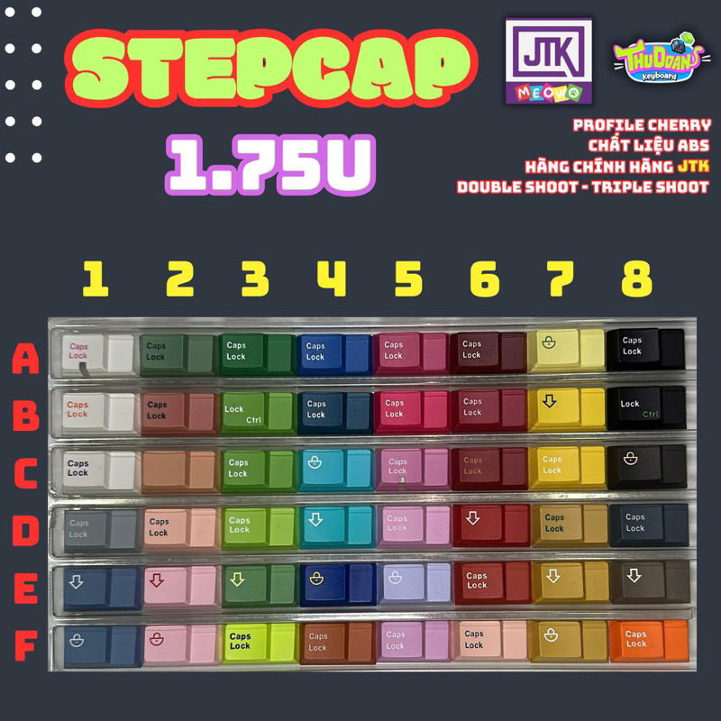 Keycap JTK | STEPCAP R3 | Keycap lẻ | Mod JTK | Hàng grab | Double shoot | Chính hãng JTK