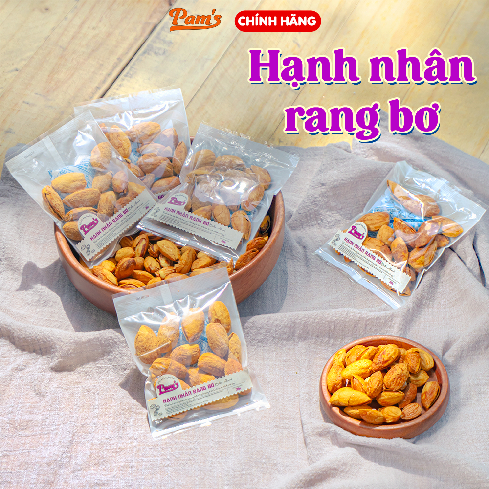 Hạnh Nhân Rang Bơ 35g/túi Pams