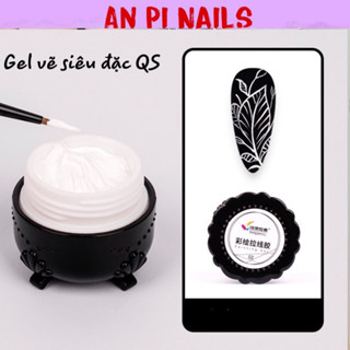 Gel vẽ đặc màu trắng, màu đen XEIJAYI, QS vẽ hoa nổi, An Pi Nails