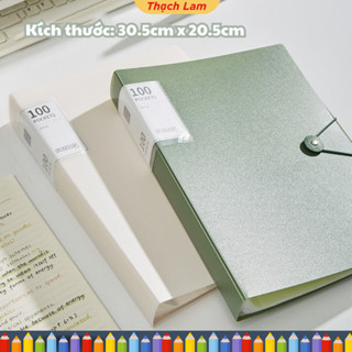 File lá A4 đựng tài liệu nhiều ngăn, Tệp đựng tài liệu 40 lá 60 lá chất liệu PP cao cấp - bìa đựng giấy A4