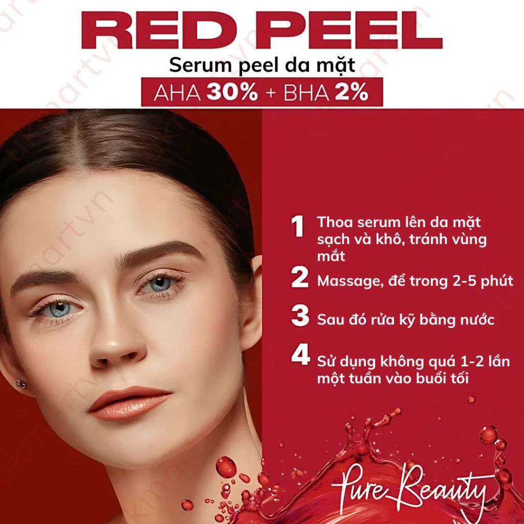 Serum Red Peel Compliment AHA 30% + BHA 2% cải thiện làn da, se khít chân lông 27ml