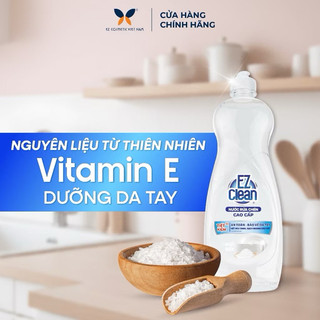 Nước Rửa Chén EZ Clean 800gr làm sạch nhanh dầu mỡ, không phẩm màu độc hại, gốc thực vật dịu nhẹ