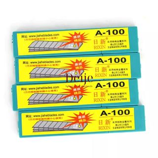 Lưỡi dao rọc giấy A-100 (1 hộp 10 lưỡi) lưỡi dao 18mm