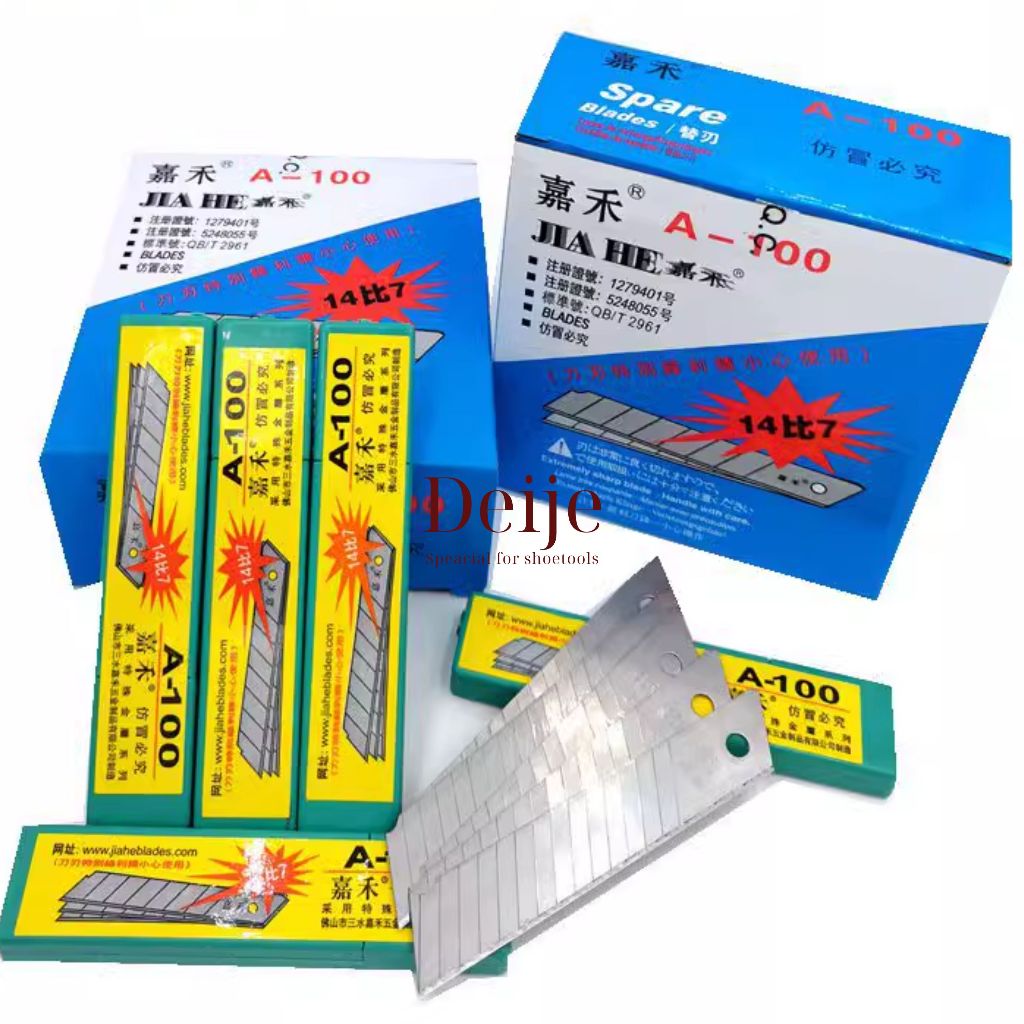 Lưỡi dao rọc giấy A-100 (1 hộp 10 lưỡi) lưỡi dao 18mm