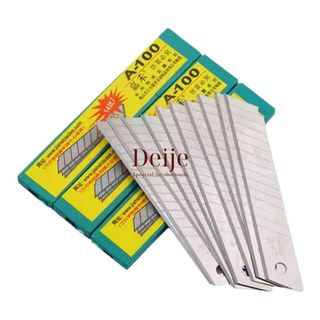 Lưỡi dao rọc giấy A-100 (1 hộp 10 lưỡi) lưỡi dao 18mm