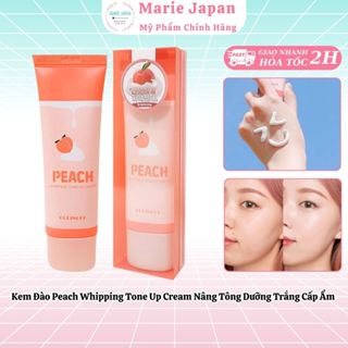 Kem Đào Peach Nâng Tông, Dưỡng Trắng và Cấp Ẩm Whipping Tone Up Cream - Tuýp 50ml