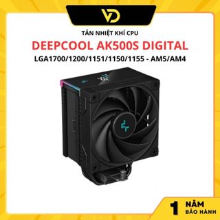 TẢN NHIỆT KHÍ CPU DEEPCOOL AK500S DIGITAL - Hỗ trợ CPU Socket LGA1700/1200/1151/1150/1155 - AM5/AM4