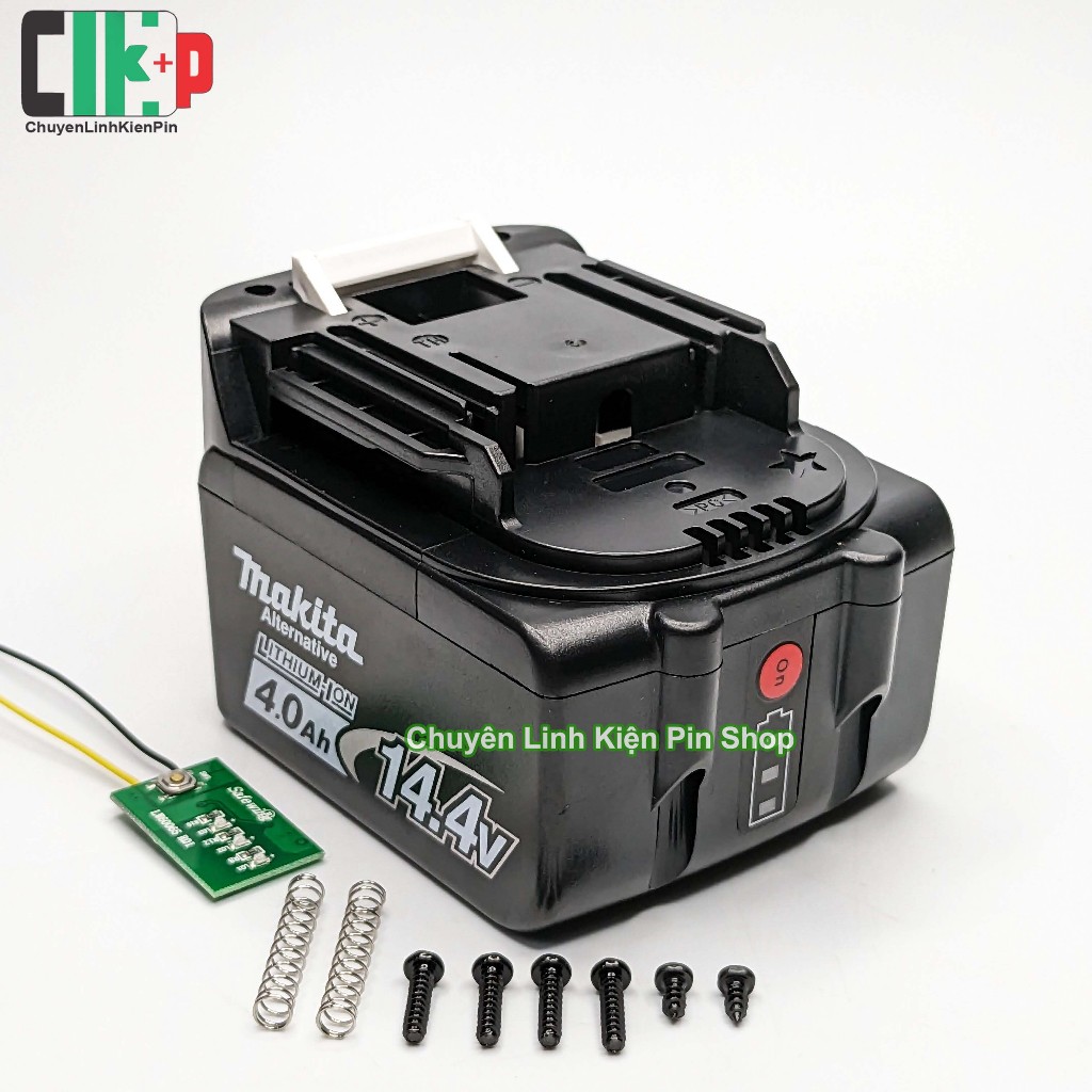 [ 14V DC ] Vỏ Makita adapter có led báo 14.4V 4Ah đóng 8cell mẫu mới ( CLKP _321 )