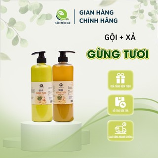   TẶNG XỊT BƯỞI NON  Dầu gội gừng 1 lit gừng và trắc bá diệp hỗ trợ mọc tóc giảm rụng tóc cho da đầu Thảo mộc quê 