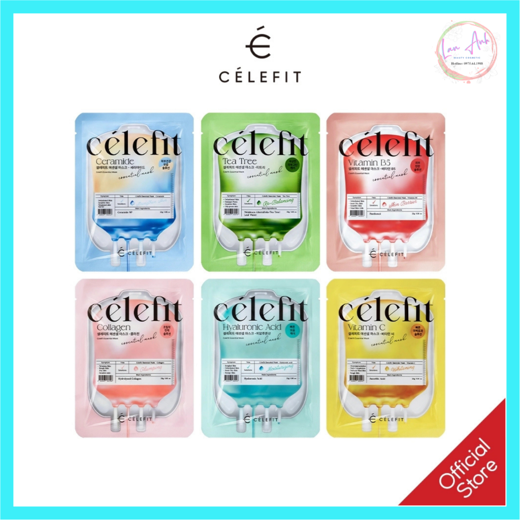 Mặt Nạ Cấp Ẩm, Dưỡng Trắng CELEFIT Essential Mask 23g