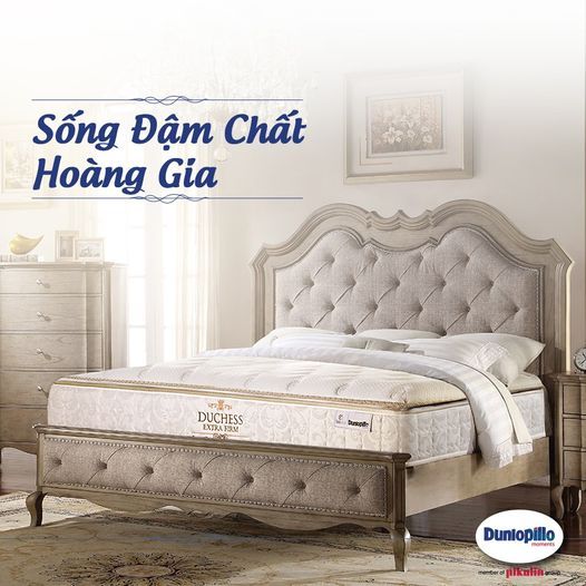 Đệm lò xo túi Dunlopillo Duchess Sang Trọng Kháng Khuẩn Nâng Đỡ Cột Sống Tối Ưu- độ cao 29cm