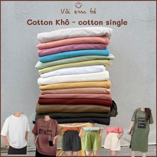 Vải thun Cotton khô, cotton Single dày may áo phông Nam nữ, bé chất xịn xò