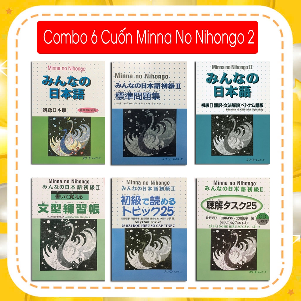 Sách Tiếng Nhật - Combo Minna No Nihongo 2 - Tiếng Nhật Cho Mọi Người Sơ Cấp 2 - Dành Cho Trình Độ N