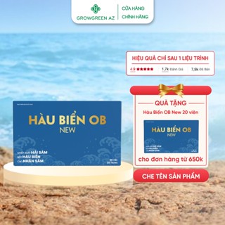 Viên Uống Bổ Thận Tinh Hàu Biển OB New, Tăng Cường Sinh Lý Nam (Hộp 20 viên) Grow Green Az