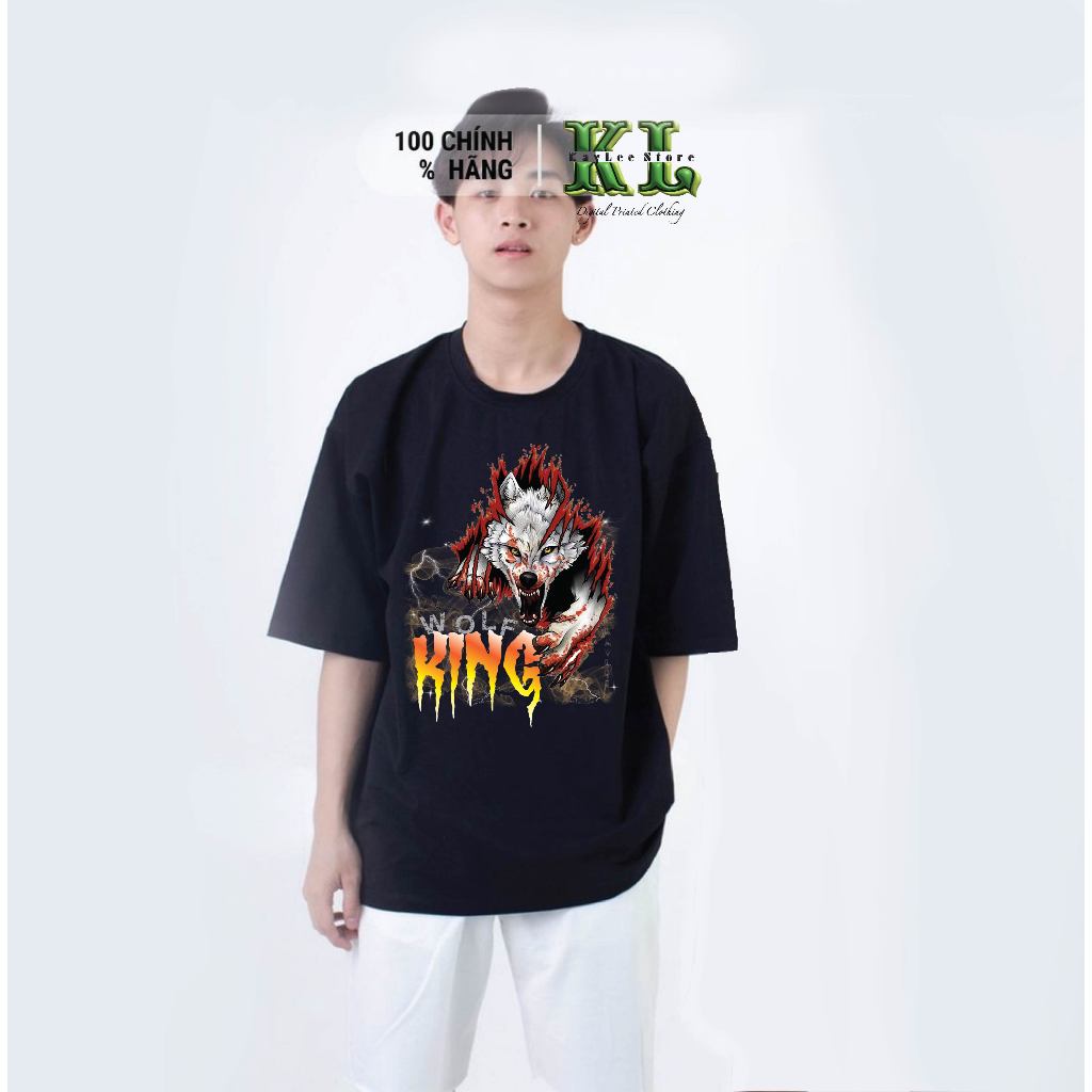 [KAYLEE] Áo thun WOLF KING Form rộng Nam Nữ thời trang Oversize - Unisex Streetwear