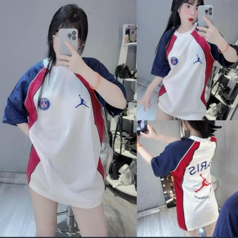 Áo Thun Phối Tay In Pari - Chất Liệu cotton 2 chiều hottrend 2024