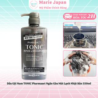 Dầu Gội Nam TONIC Pharmaact Ngăn Gàu Mát Lạnh Nhật Bản 550ml