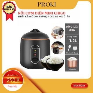  Nồi cơm điện mini Chigo 1.2L cho 1-2 người - Nấu cơm ngon giữ ấm nhỏ gọn tiết kiệm điện 