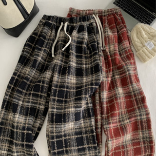 Quần Caro Quần Dài Nữ Quần Caro Quần Dạ Lông Nữ Hàng Chuẩn Cao Cấp Chất Dày Dặn Lông Mịn, Quần Ống Rộng Unisex