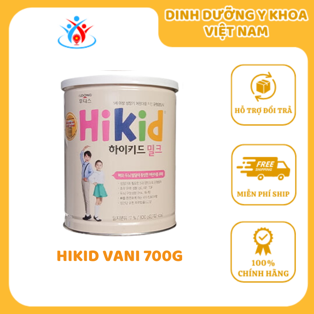 Sữa Hikid CHÍNH HÃNG - Sữa Giúp Bé Tăng Chiều Cao Vượt Trội, Nội Địa Hàn Quốc, Hộp 700g
