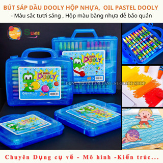 [ TÂM TÂM ] Bút Sáp dầu Dooly Dong A .  Hộp Nhựa xuất xứ Hàn Quốc chính hãng , Dooly Oil Pastel D.A P&T