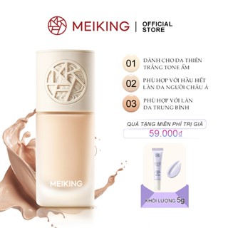 MEIKING Kem Nền Chai 30g Tặng,TẶNG Kem Lót Chai 5g dạng lỏng che khuyết điểm chống thấm nước suốt 24h