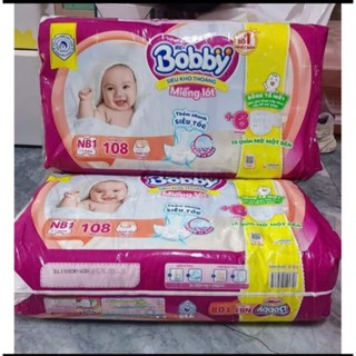 Miếng lót sơ sinh Bobby Newborn 108 tặng 6 tã quần mở 1 bên