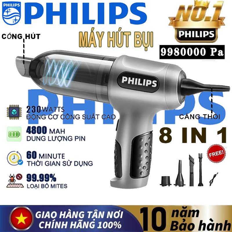 PHILIPS Máy hút bụi Cầm Tay Không Dây 998000Pa Lực Hút Mạnh -Công Suất 240W Ô Tô trong nhà sàn nhà
