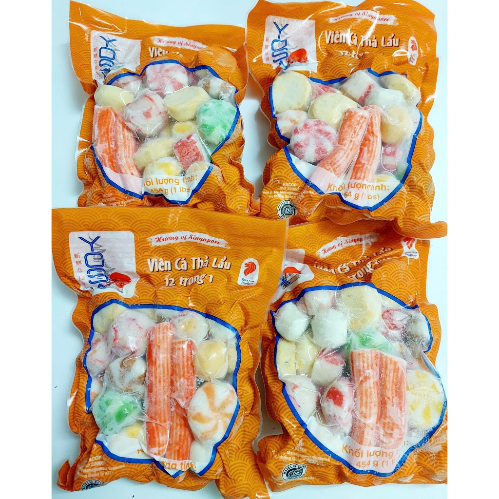  1Kg Viên Thả Lẩu Mix 12 vị trong 1 gói _Yosa Singapo   Gói 454g 