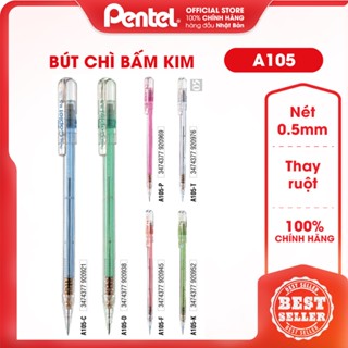 Bút chì bấm kim Pentel Nhật Bản | ngòi 0.5mm, thân bút nhiều màu | A105